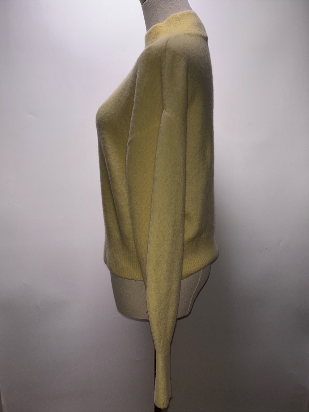 & Other Stories Light Yellow Mock Turtleneck Sweater Size XS - Picture 3 of 10
